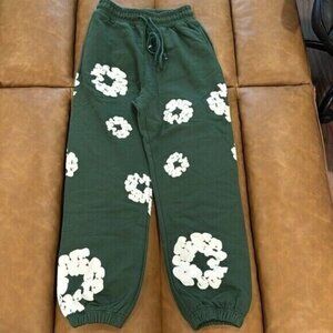 Denim Tears Green Sweatpants Cuffed The Cotton Wreath Mens Size Large